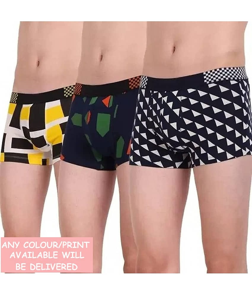 CAVENDRES Pack of 3 Nylon Trunks For Men's ( Multicolor1 )