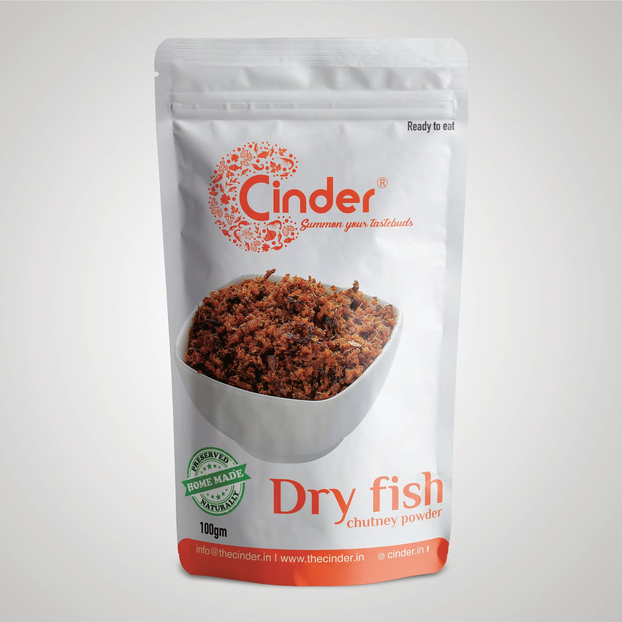 CINDER DRY FISH CHUTNEY 100GRM - READY TO EAT