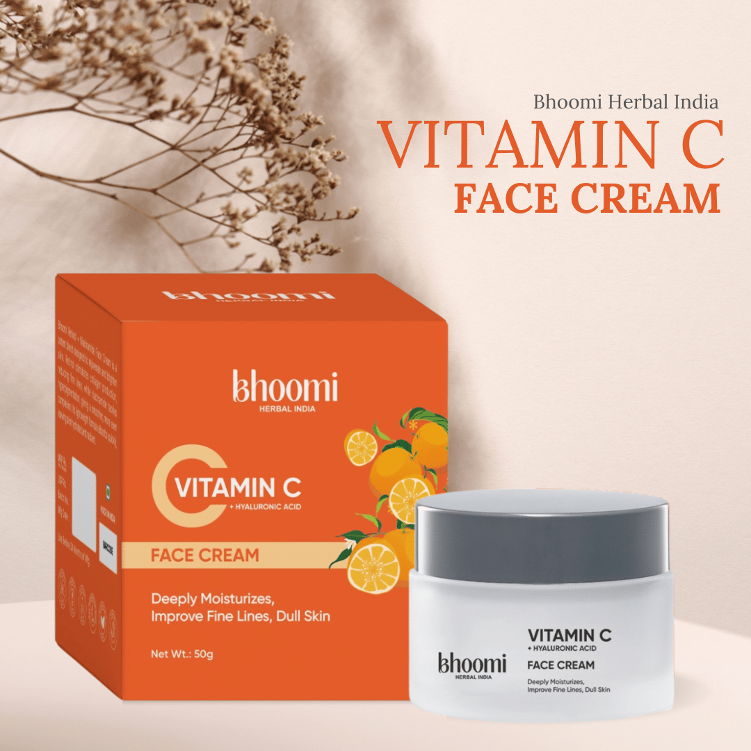 Bhoomi Herbal India Vitamin C + Hyaluronic Acid Face Cream (50gm)- Pack of 1
