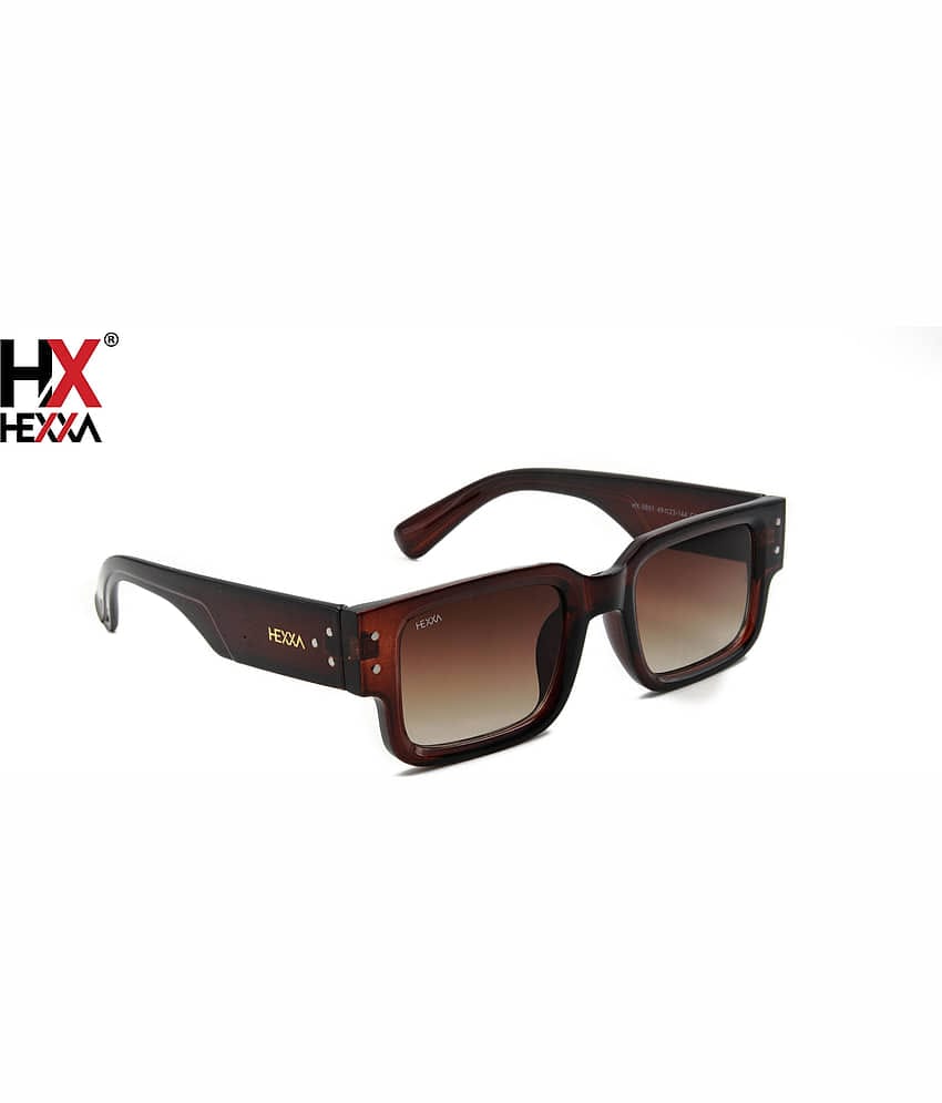Hexxa Black Rectangular Sunglasses ( Pack of 1 )