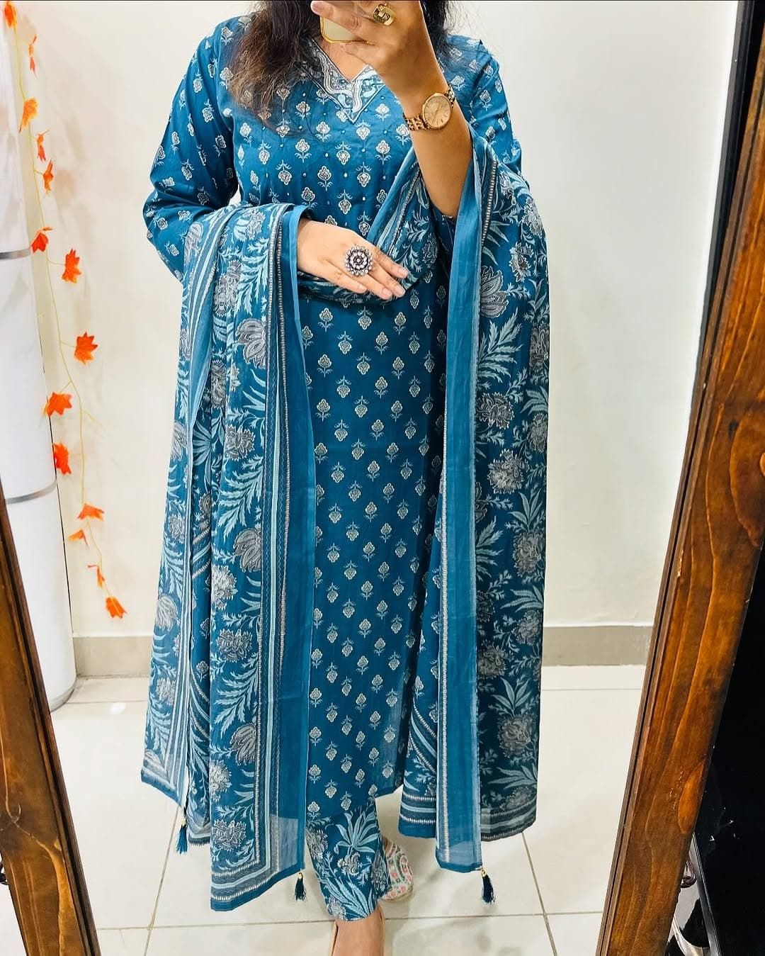 Heavy Cotton Embroidery Kurta Set