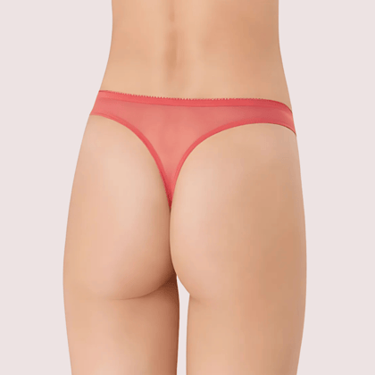 PRINCESSE Dream Spotlight Coral Fishnet Lace Thong