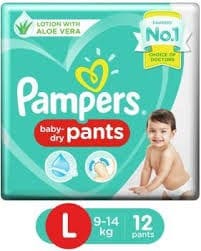 Pampers Large Size Diapers, 12 Pants