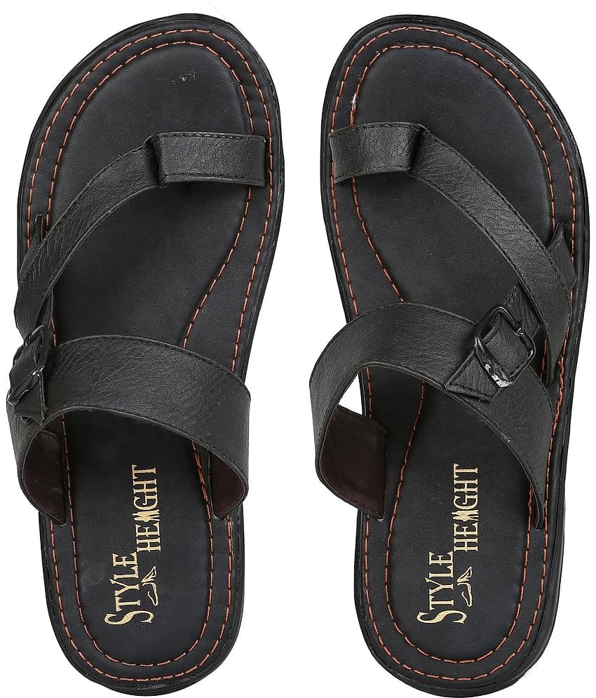 Style Height Brown Men's Leather Slipper