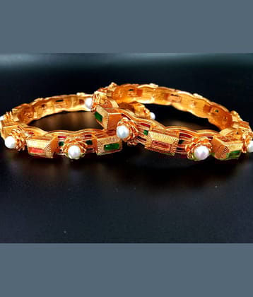 shankhraj mall Traditional Gold Plated Designer Bangles Jewellery For Women / Girls-100355