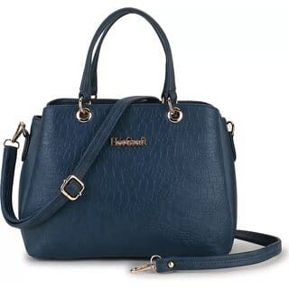 LAIK Premium PU Leather Handbags for Women Crossbody Bags for Women Top Handle Shoulder Bag Trendy Handbag for Women Adjustable Detachable Sling Strap Blue