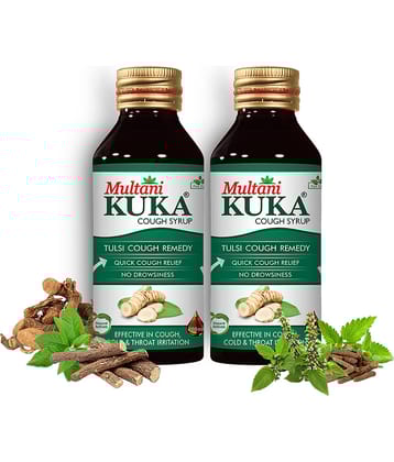 Multani Tulsi Kuka Cough Syrup Relief From All Types Of Cough & Cold - 100ml (Pack of 2)