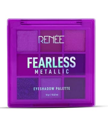RENEE Fearless Eyeshadow Palettes - Metallic, Vibrant Shades, Travel Friendly, Long Lasting, 12Gm