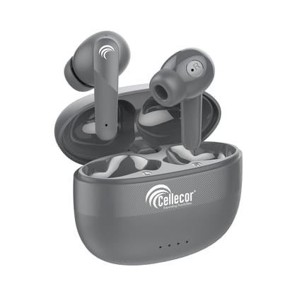 Cellecor BroPods CB03 Waterproof Earbuds With 30 Hours Playtime, Automatic Pairing, ENC Bluetooth-Grey