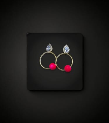 Pink Pearl Danglers