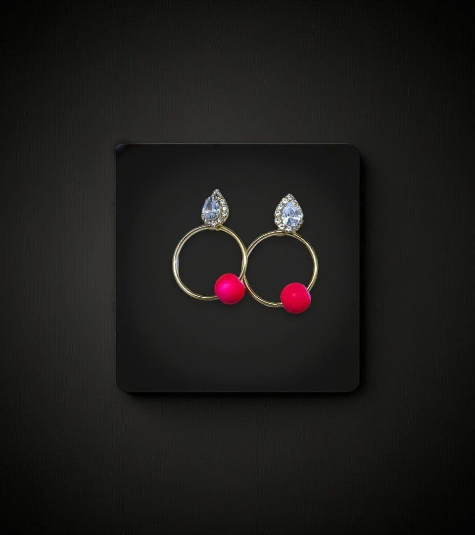 Pink Pearl Danglers