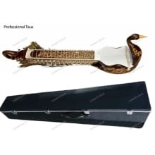 Professional Mayuri Veena Peacock Shaped Body Instrument Taus With Fiber Case