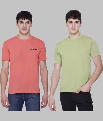 HVBK Pack of 2 Cotton Blend Regular Fit Men's T-Shirt ( Black )