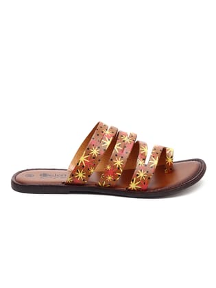 Classic Leather Slip-On Chappals-36 / Tan