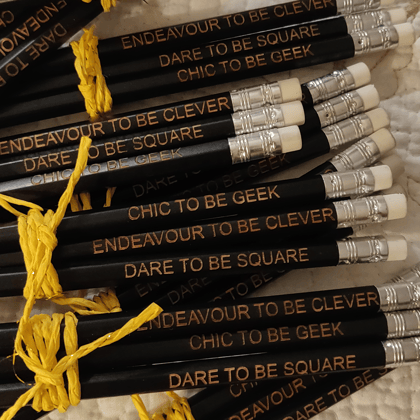 Engraved Pencils - Be Square