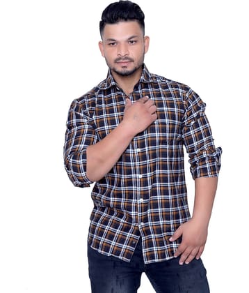 Aish N Ridh Cotton Regular Fit Checks Men's Casual Shirt - Black ( Pack of 1 )