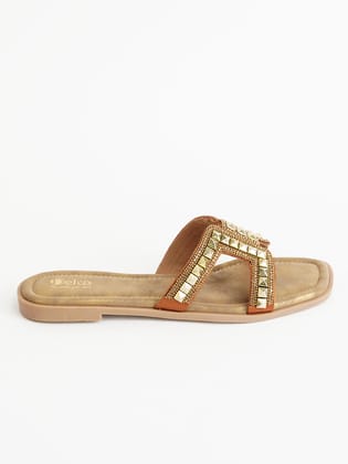 Delco Evening Comfort slip ons-37 / Antique