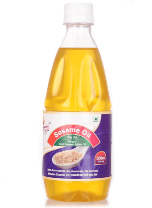 Shreeji Oils Sesame Virgin Cold Pressed Edible Oil, 500 ml