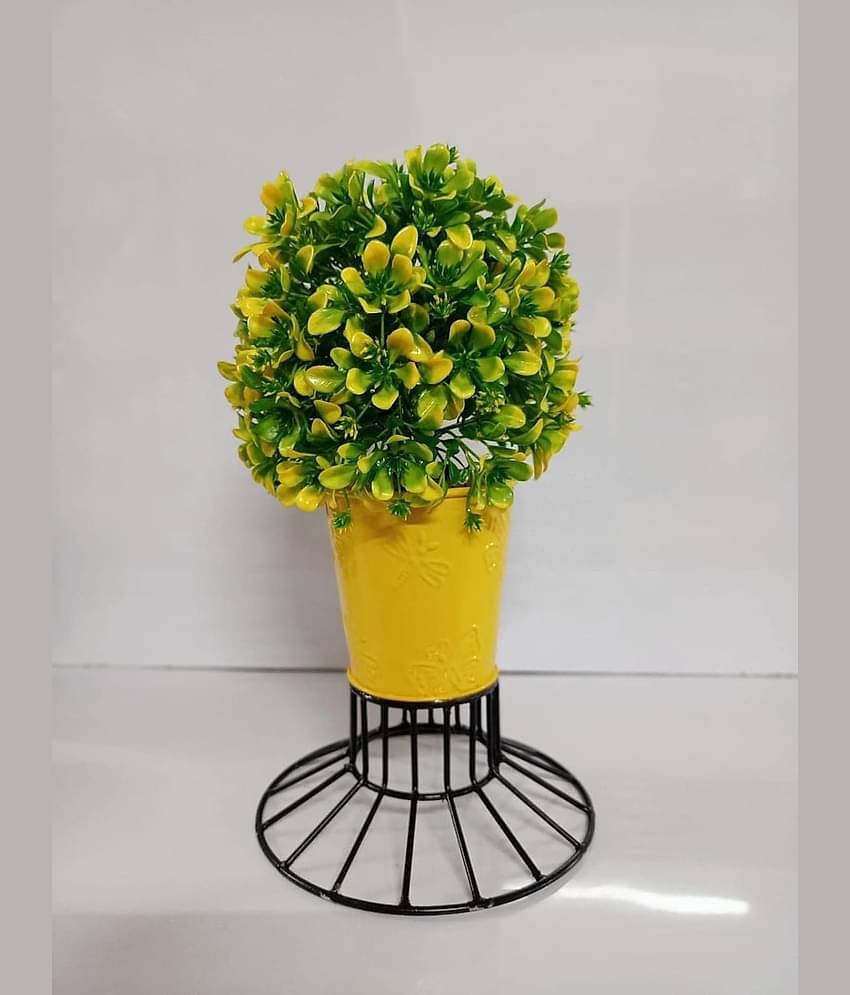 R.R.V. International - Multicolor Rose Artificial Flowers With Pot ( Pack of 1 )