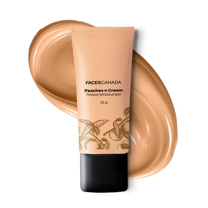 FACESCANADA Tinted Moisturizer - Peaches N Cream - Beige 02, 35g | Hydrating, Lightweight, Non-Oily with Natural Glowy Finish | Sheer Buildable Coverage for Daily Use | BB Cream For All Skin Types FACESCANADA Tinted Moisturizer - Peaches N Cream - Beige 