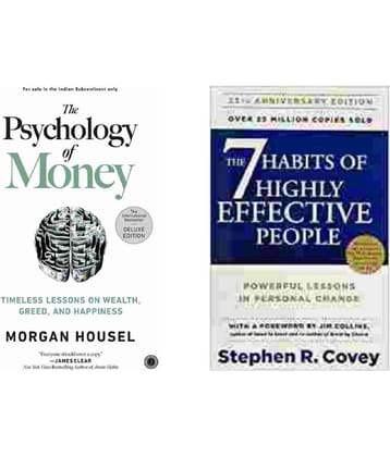 ( Combo Of 2 Pack) The Psychology of Money &The 7 Habits of Highly Effective - English Edition Book Paperback By ( Morgan Housel & R. Stephen Covey )