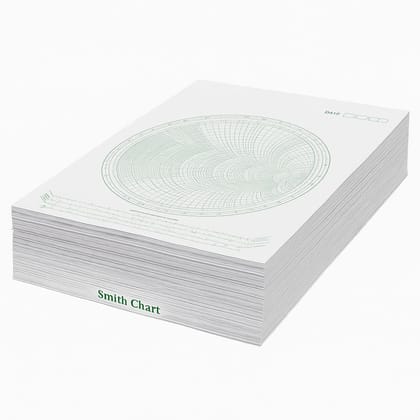 Smith Chart Graph Paper (Pack of 100) – A4 Size 8 x 11 Inches– Conformal (Möbius) Projection RF & Microwave Impedance Plotting Sheets – Green Grid on White – Precision Engineering Draft Papers