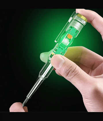 Electrical Tester Pen, 70-250V Induction Power Detector Pen Electrical Screwdriver Circuit Tester, Electrical Tester Pen with LED Color Light, Non-Contact AC Voltage Tester Pen.
