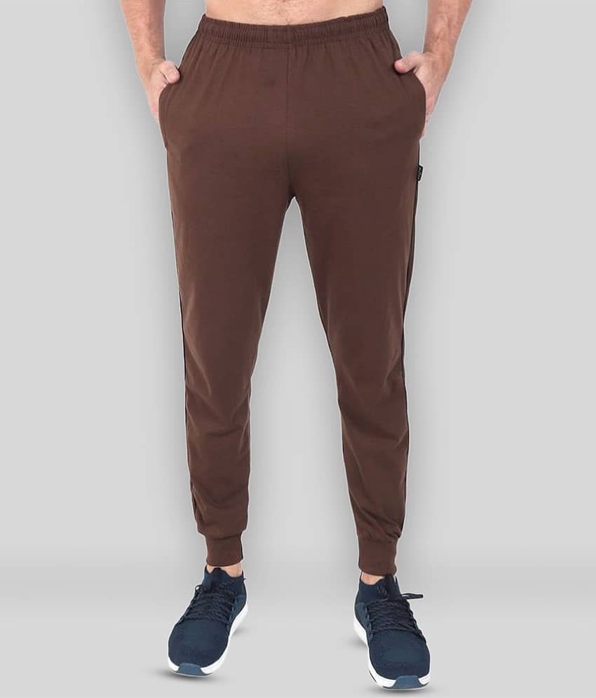 Zeffit - Brown Cotton Blend Men's Joggers ( Pack of 1 )