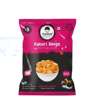 Snackholic Katori Rings (Cup Snack) | 3D Pellet Fryums | Chatpata Flavor