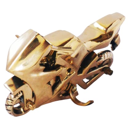 Brass R15 Bike Miniature Collectible | Kids Playing Toy, Height : 3 Inch (ZMAS328 B)