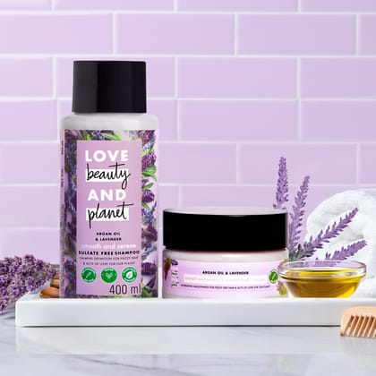 Argan Oil & Lavender Shampoo + Hair Mask Combo