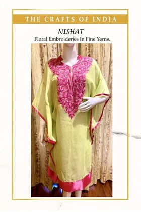 Neon Green Magenta Kaftan