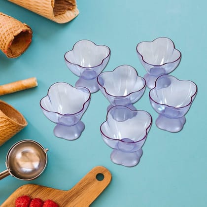 Serving Dessert Bowl Set - 6pcs Ice Cream, Salad, and Fruit Bowls (Brown Box)