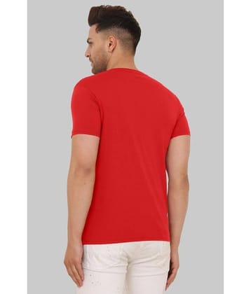 Trond - Red Cotton Blend Regular Fit Men's T-Shirt ( Pack of 1 )