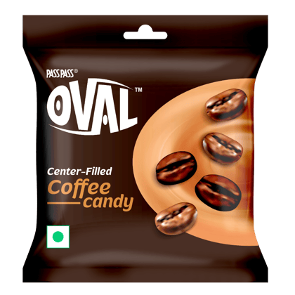 Pass Pass Oval Candy Pouch || Coffee Candy || 45 Pieces ||173.25 Grams