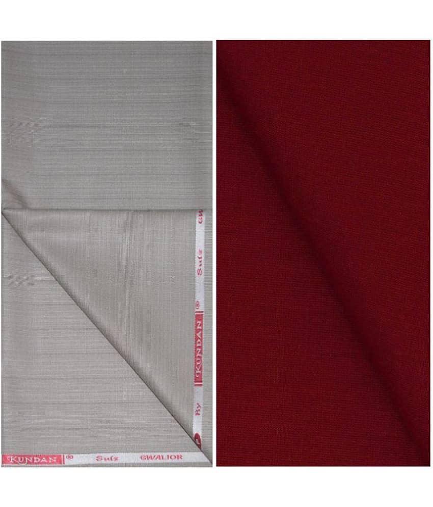 KUNDAN SULZ GWALIOR Multi Linen Unstitched Shirts & Trousers 1 Pant and Shirt Piece For Men