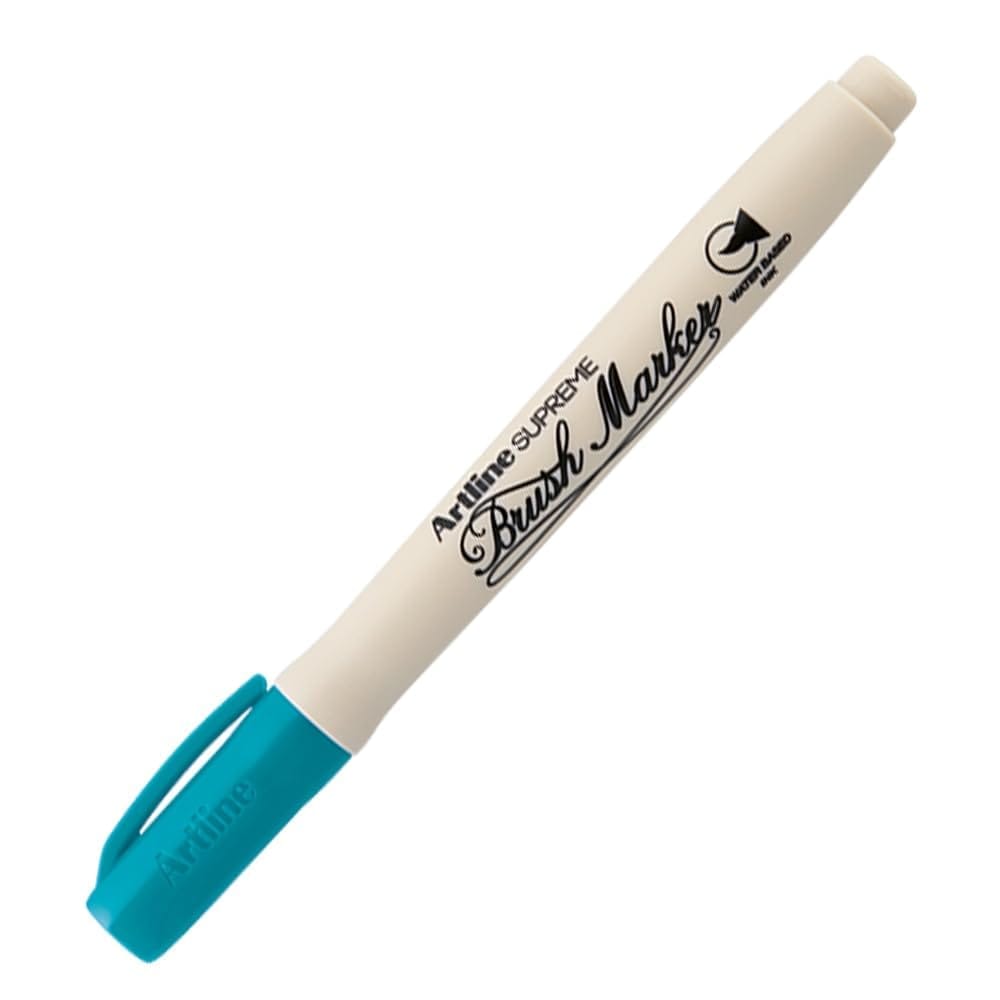 Artline Supreme Brush Marker Set of 12 (Turquoise Colours) | Popular Tool Among Artists And Designers