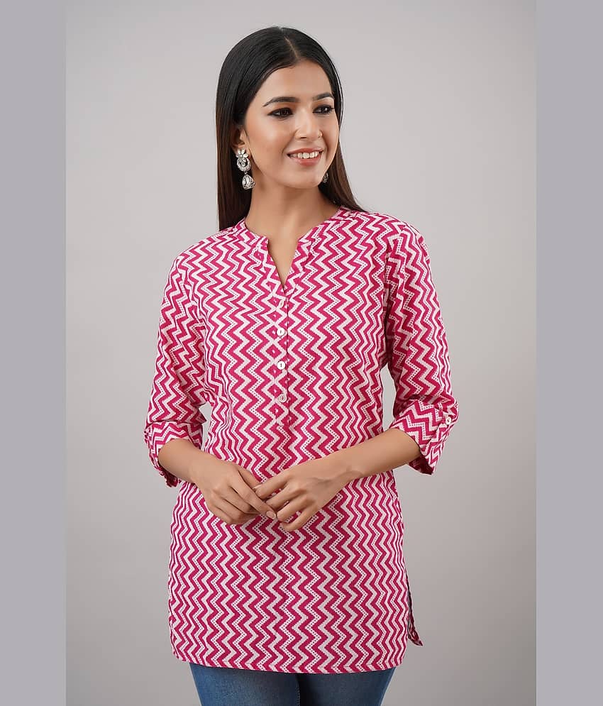 SAART BUNAAI Women's Cotton Tunic ( Pink )