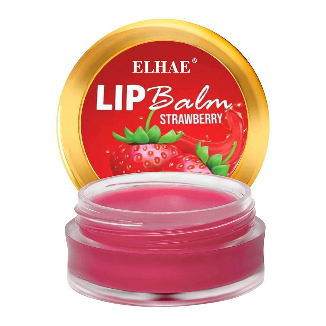 ELHAE Lip Balm with Desi Ghee | All-Natural Hydration & Protection | Buttery Feel & Glossy Sheen In Strawberry Flavor � 30g