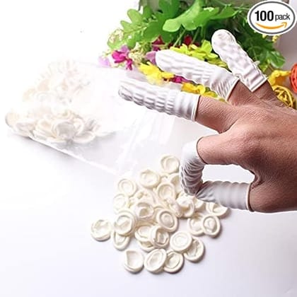 AAbha Latex Fingertips Protective Small Rubber Gloves/Finger Cots (200 Piece) AAbha Latex Fingertips Protective Small Rubber Gloves/Finger Cots (200 Piece)