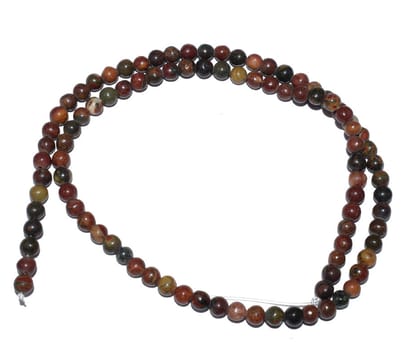 Picasso Jasper Natural Semi Precious Beads For Jewelry Making (4 MM) , SEP-837-1 String 83 Pcs / 4 MM