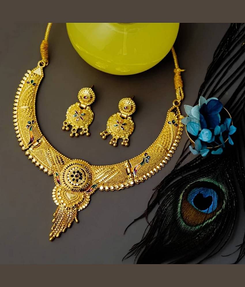 MGSV - Gold Alloy Necklace Set ( Pack of 1 )