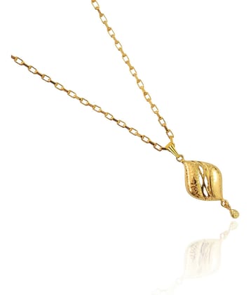 SHANKHRAJ MALL GOLD PLATED PENDANT AND CHAIN FOR GIRL or women-100378