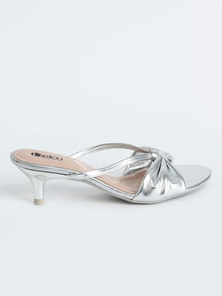 Delco Comfort Kitten Heels-36 / Silver