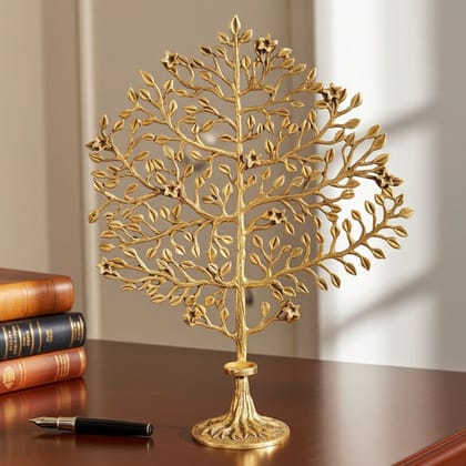 Brass Handmade Tree Table Showpiece - Home & Office Decor, Height : 20.6 Inch (BSMAS1298 E)