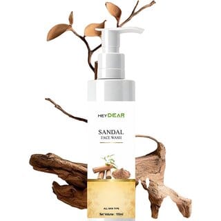 HEY DEAR Sandalwood Face Wash - Natural Cleanser for All Skin Types (100ml)