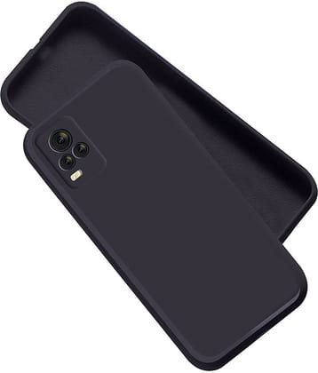 Case Vault Covers - Blue Silicon Plain Cases Compatible For Vivo Y73 ( Pack of 1 )
