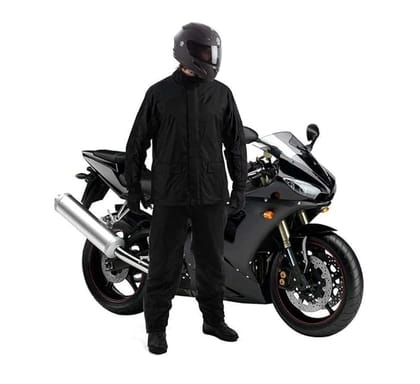 100% Waterproof Rain Coat Hooded Universal Outdoor Water Resistant Portable Suit for Men Women Colour As Per Stock Available