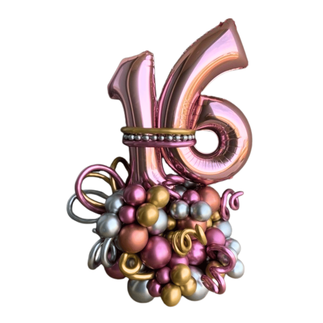 Happy 16th Birthday Balloon Bouquet