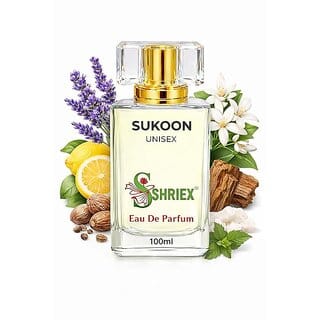 SUKOON By Shriex Long Lasting Luxury Unisex Perfume | Experience Elegance with Sophisticated Fragrance | Eau De Parfum | Long-lasting Fragrance Scent